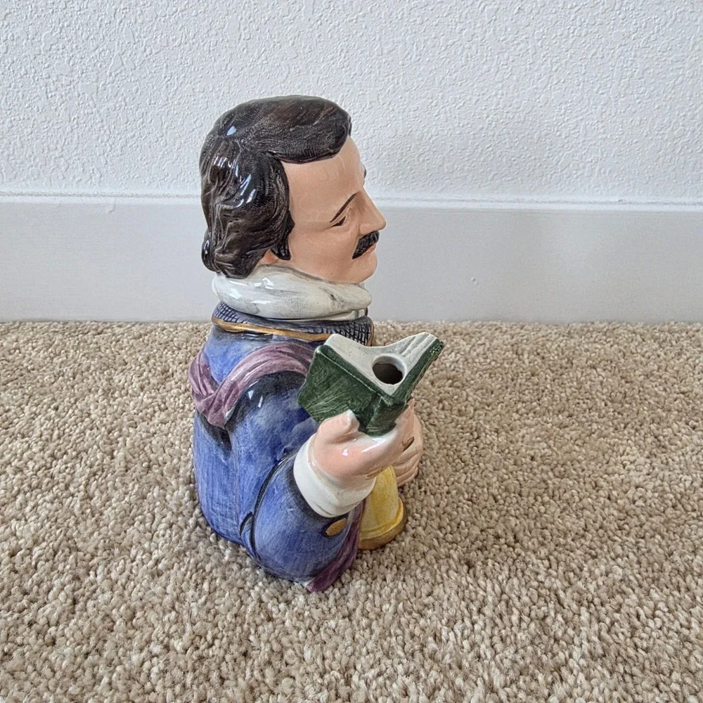 Fitz & Floyd Edgar Allan Poe Teapot 1995 Ltd Ed Literary Masters 16oz Raven